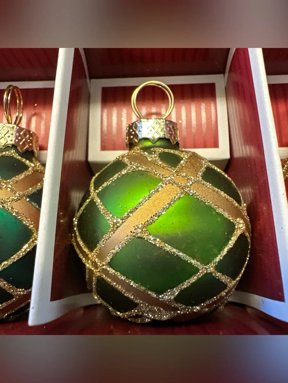 Vintage Target Christmas Ornament Name Card Holders Set of 6 Holiday Table Decor